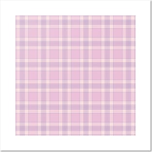 Soft Pink and beige Tartan Plaid Pattern Posters and Art